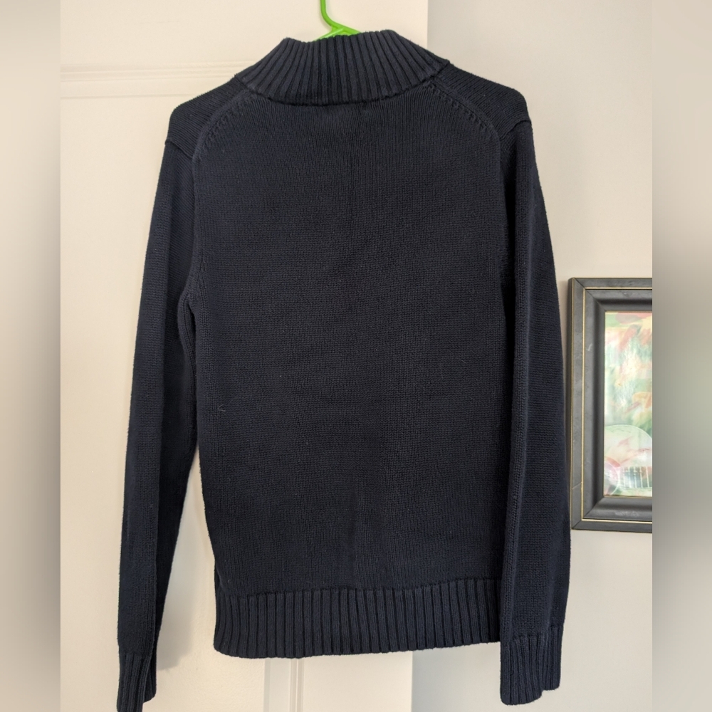 Ralph Lauren Boy's Navy 1/4 Zip Sweater - Picture 2 of 5